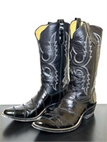 Vintage Rios of Mercedes Boots in Black EEL