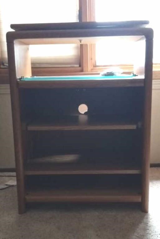 Retro Wooden w/ glass doors TV stand