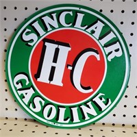 Sinclair Gasoline Round Metal Sign