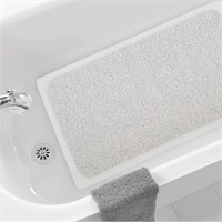 Loofah Textured Bathtub Mat White 17" A112