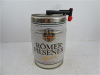Vintage Romer Pilsener Tin Beer Cask with Spout