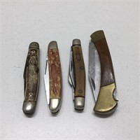 Group of 4 Vintage Pocket Knifes