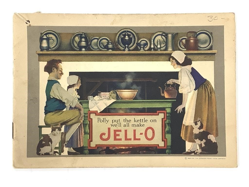 1924 Jell-o Advertis. Cookbook Polly Put Kettle On