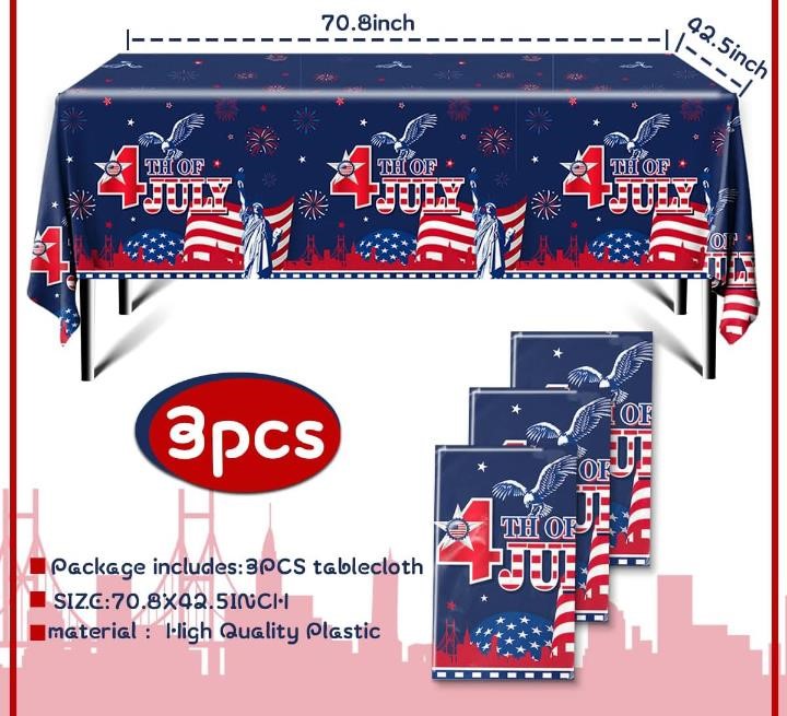 3ct 4th of July Table Cloths