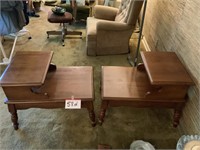 Matching wooden end tables
