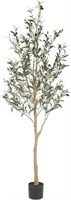 6ft Artificial Olive Tree, Tall Faux Olive Tree