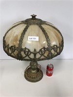 Viintage Slag Glass Shade Lamp - One Cracked Panel