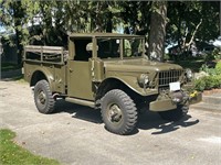 1952 Dodge M37 Military 4x4 and Trailer