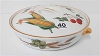 ROYAL WORCESTER EVESHAM DISH WITH LID