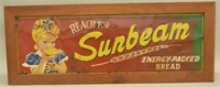 Large Tin Embossed SUNBEAM Bread Advertising Sign