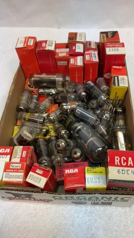 Large lot of TV and radio tubes