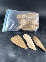 Large lot of fossilized ivory shards, most have a