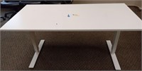 White adjustable table