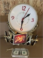 Vintage Schlitz beer lighted advertising clock