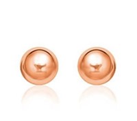 14k Rose Gold Ball Style Stud Earrings 4.0mm