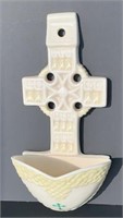 Fine Vintage "Belleek" Holy Water Font