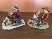 2 Norman Rockwell figurines, four seasons
