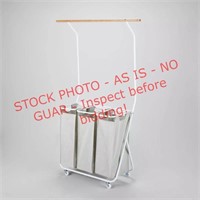 Brighton rolling laundry sorter with bar