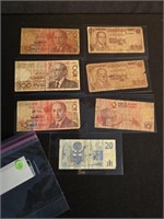 7PCS FOREIGN BILLS