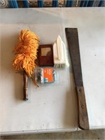 Machete, duster and other items