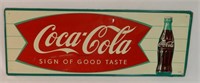 COCA-COLA "SIGN OF GOOD TASTE" SST SELF FRAME SIGN