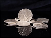 Coin 10 Higher Grade Walking Liberty Silver Halves