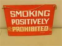 Smoking Posively prohibited Metal Sign - 14X10