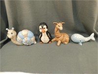 Fun Animals Ceramic animals, 7.5" T, 6" W.