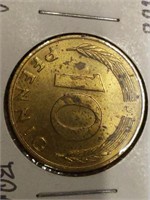 1976 W.Germany brass plated steel coin