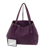 Bottega Veneta Purple Intrecciato Handbag
