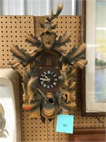 Black Forest Cuckoo Clock, one antler missing