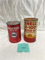 vintage motor oil cans