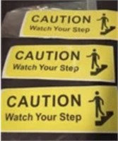 3 NEW CAUTION signs, 12 x 4 inch stickers