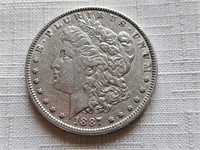 1887 XF Morgan Silver Dollar