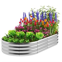 Galvanized Raised Garden Bed Outdoor, Oval