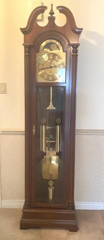 WURLITZER GRANDFATHER CLOCK WITH MOON CYCLE FACE