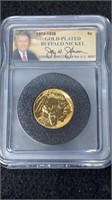 Gold Plated Buffalo Nickel With Certificate