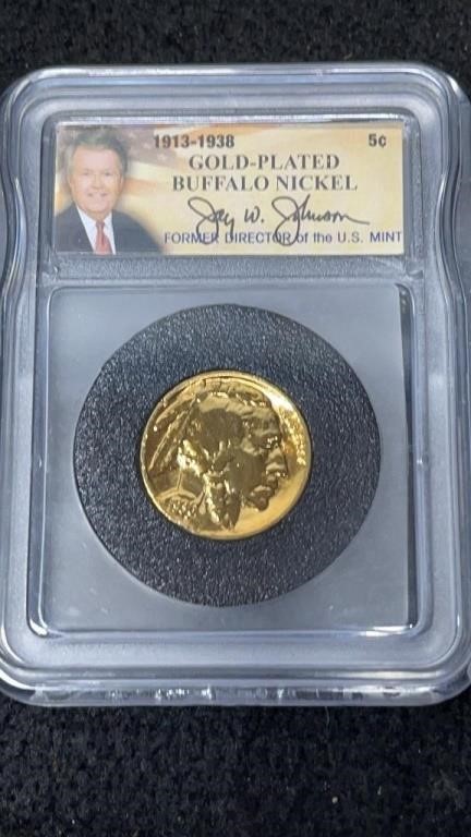 Golden Buffalo Nickel With Certificate