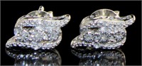 Genuine Diamond Accent Stud Earrings