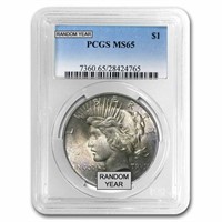 1921-35 MS65 GEM  PCGS Peace Silver Dollar