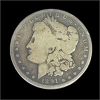1891 Morgan Silver Dollar New Orleans mint