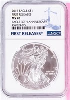 Coin 2016 American Silver Eagle NGC MS70