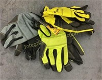 3pk Firm Grip Gloves Large