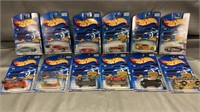 Hot Wheels cars on Cards qty 12