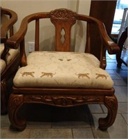 Asian Style Leopard Fabric Chair