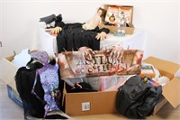 LARGE LOT OF HALLOWEEN DECOR AND COSTUMES