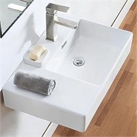 Ikebana 24x17 Inch Wall Mounted Sink,rectangle