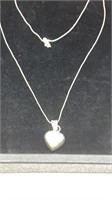 STERLING SILVER NECKLACE W/ HEART THAT JINGLES