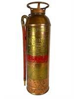 Vtg. Brass & Copper Kontrol Fire Extinguisher
