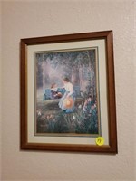 SWING TIME PICTURE- WOOD FRAME - HOME INTERIOR